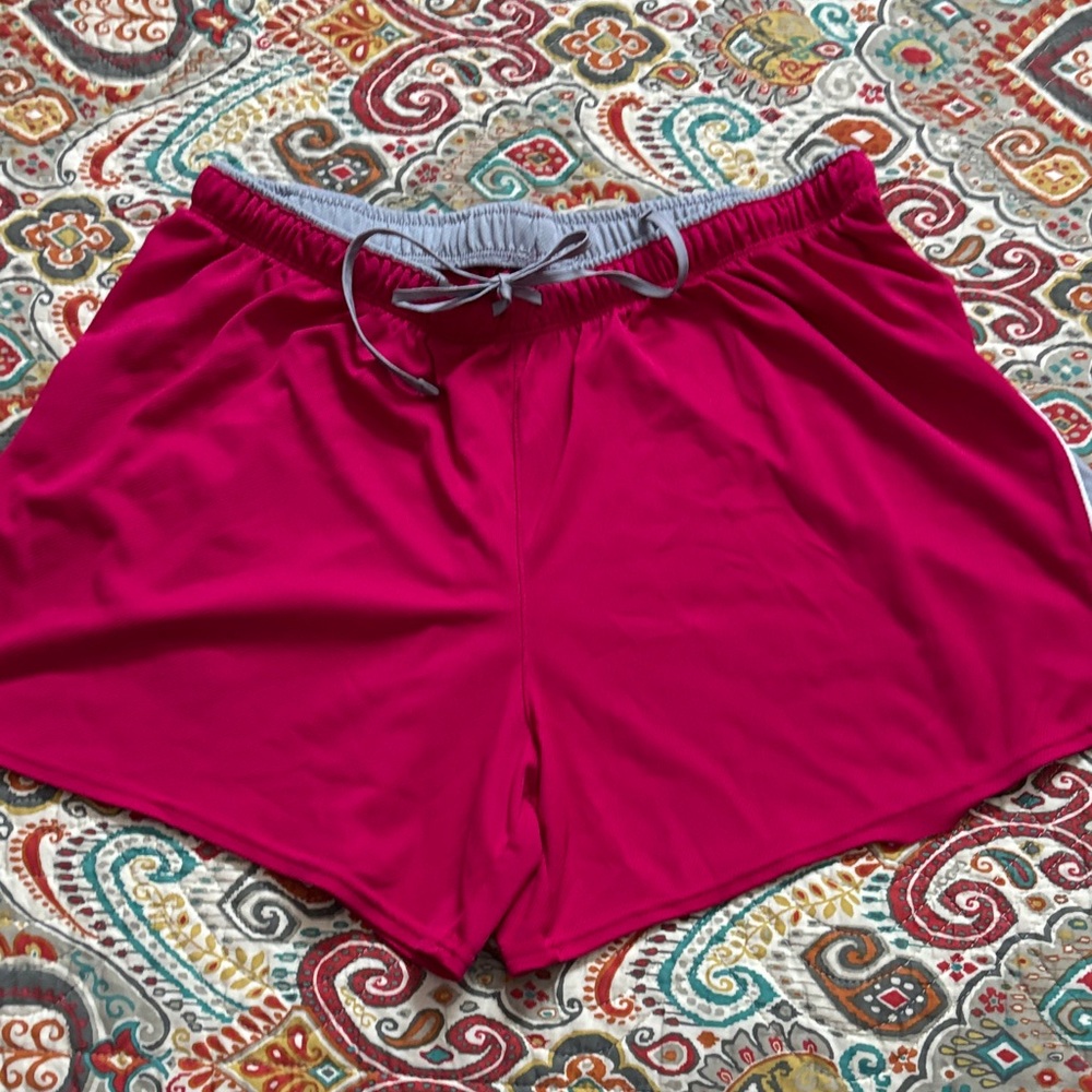 Champion Women's Pink and grey Shorts size xxl